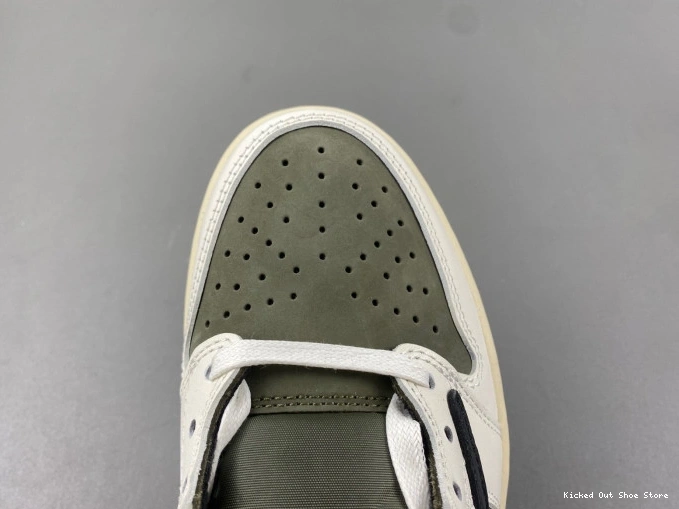 Kicked Out Shoe Store OG MEDIUM OLIVE JORDAN LOW 1 DM7866-200 SCOTT AIR TRAVIS X 0725